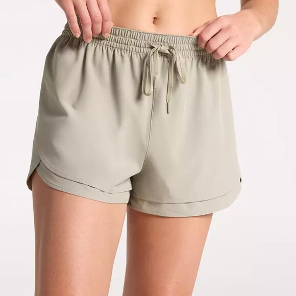 CALIA by Carrie Underwood Pants - CALIA Women's Drawstring Step Up Short, Ground Fennel, Medium, NWT